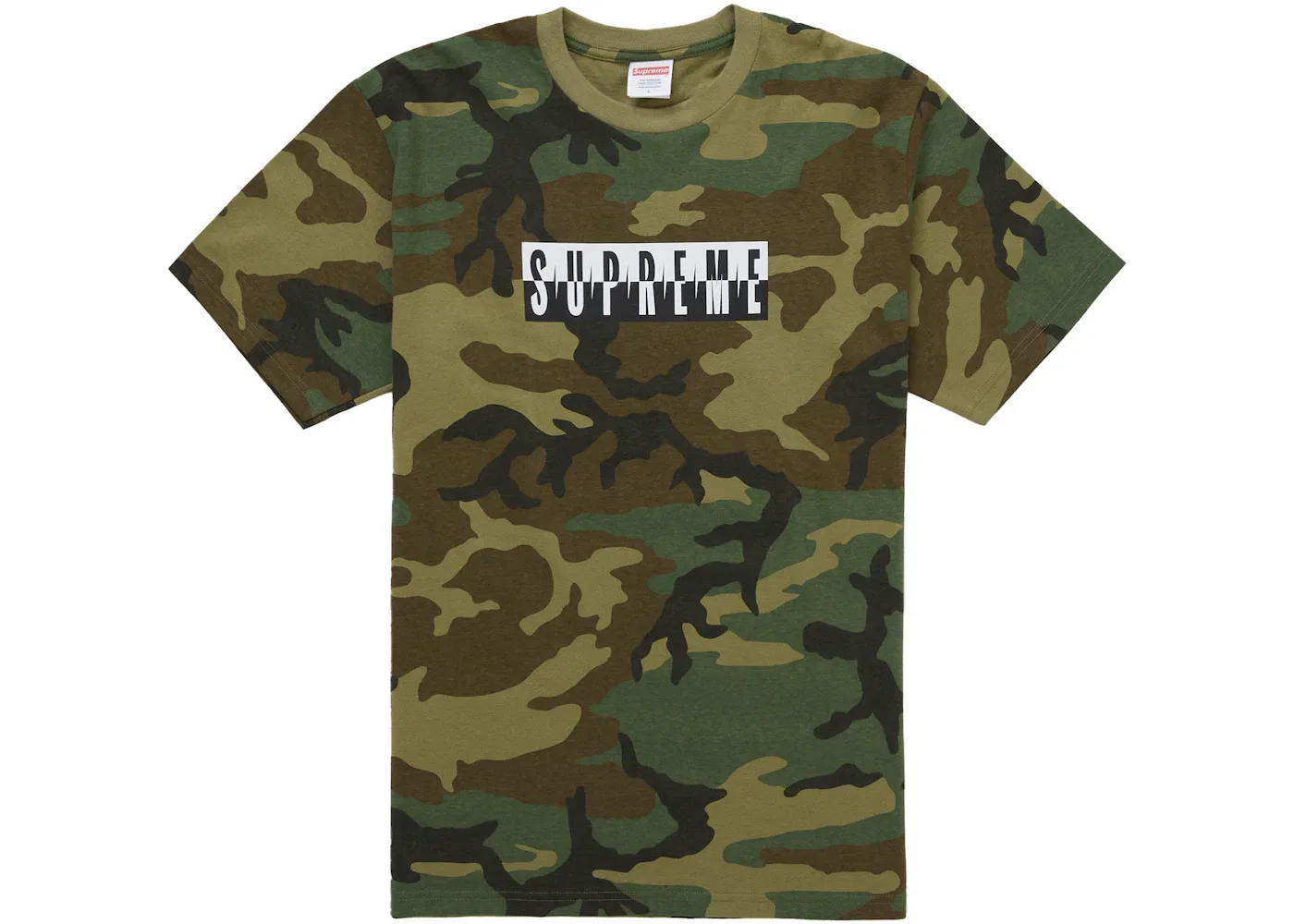 Мужская футболка с принтом Supreme Tee (FW25), Woodland Camo