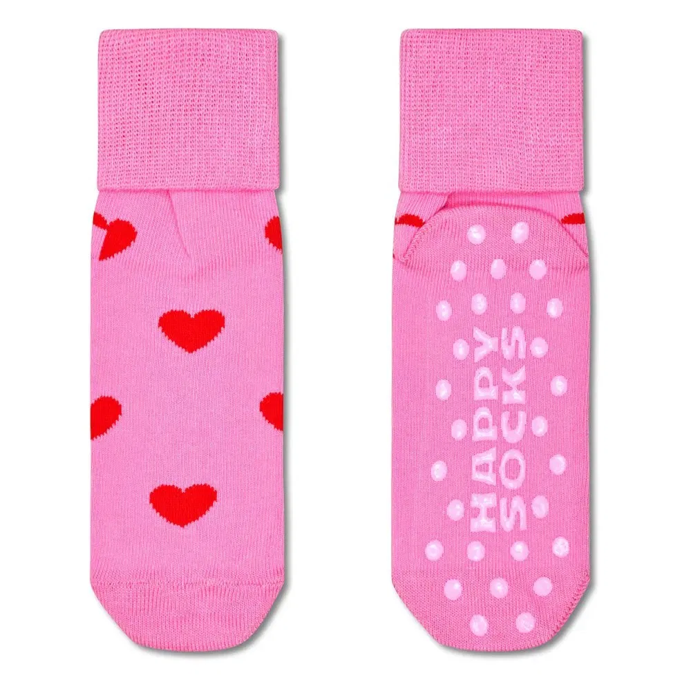 Носки длинные Heart & Big Dots Anti Slip 2 пары Happy Socks, розовый — фото 3