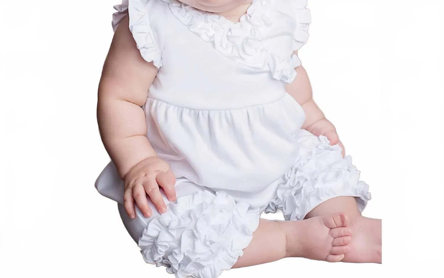 Детский боди-комбинезон для девочек с коротким рукавом Ava Romper Lemon Loves Layette, White