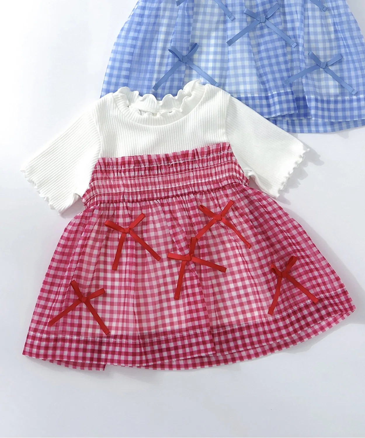 Детская футболка с воланами и бантом, модель Shiring Ribbon, apres les cours, Розовый