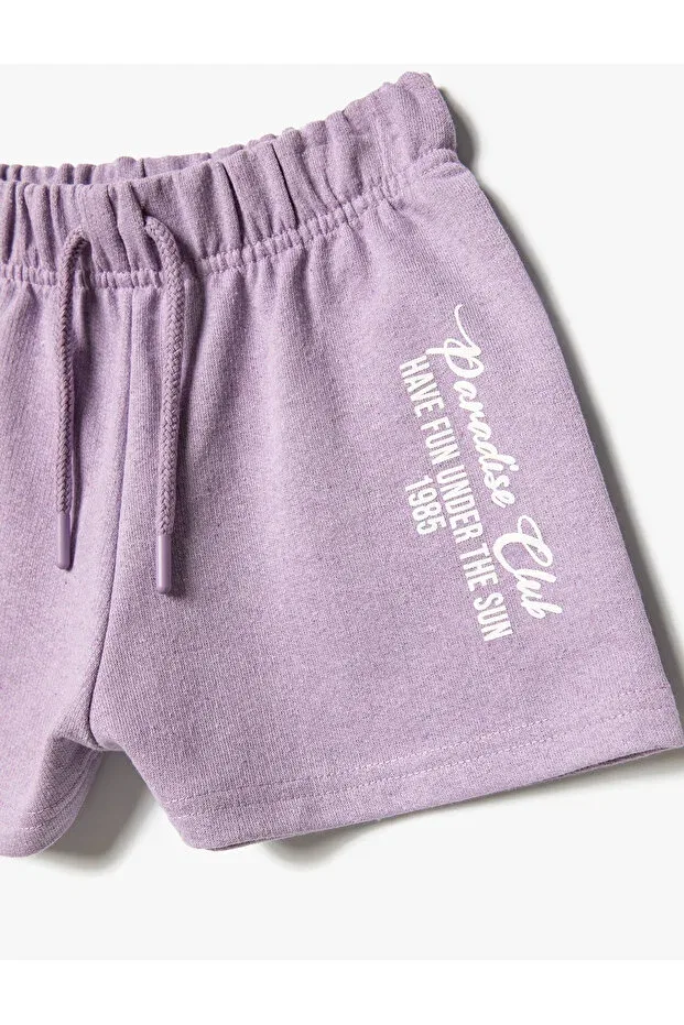 Детские шорты для девочек с принтом Koton, Lilac — фото 3