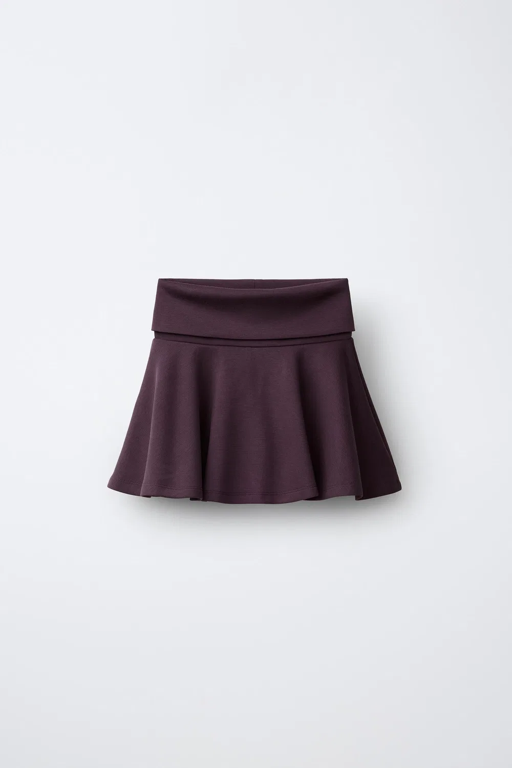 Спортивные шорты-юбка с откидным поясом ZARA, Aubergine