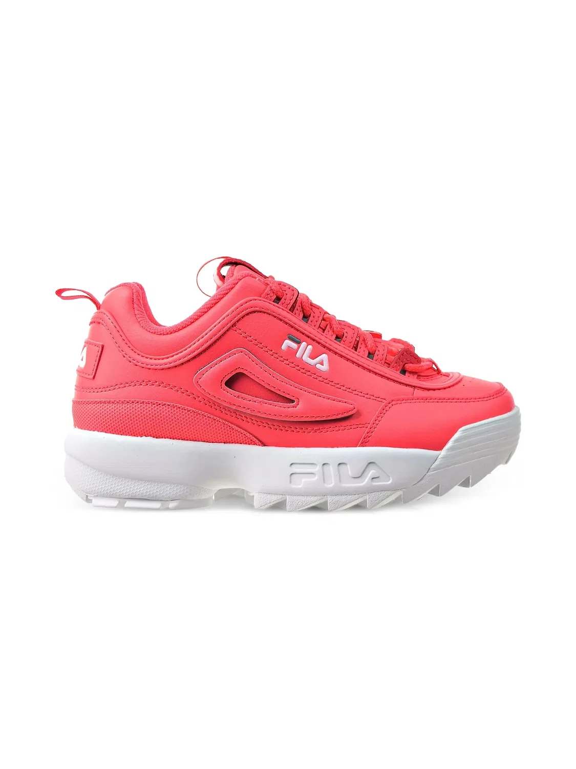 Кроссовки Disruptor II Logo Reveal Pink/White Fila Kids, розовый — фото 2
