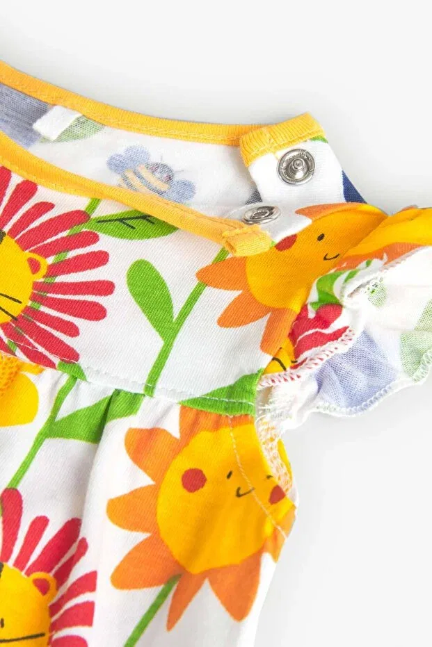 Детский комбинезон для девочек хлопковый Boboli, Multicolor — фото 3