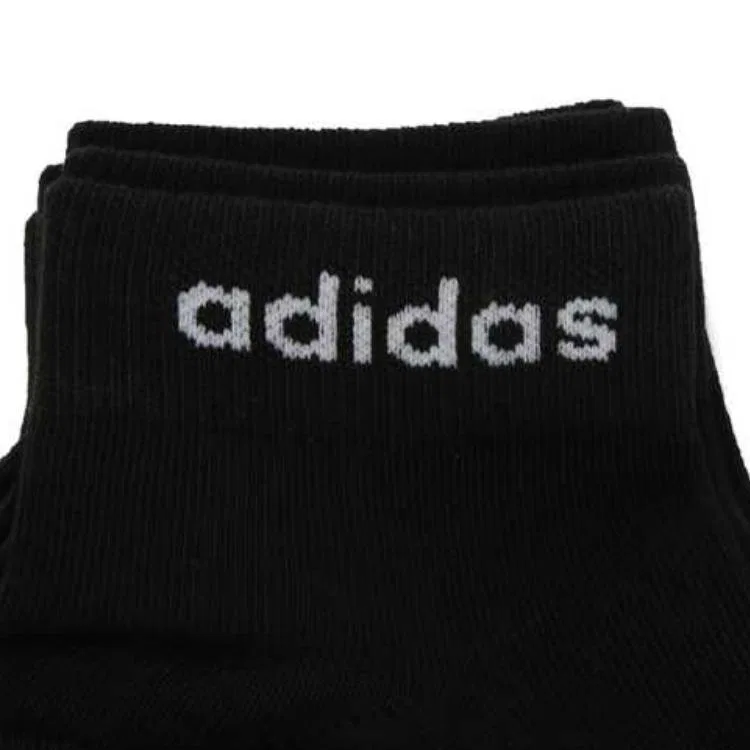 Детские носки с длинным голенищем, комплект из 3 пар, Adidas, Black — фото 4