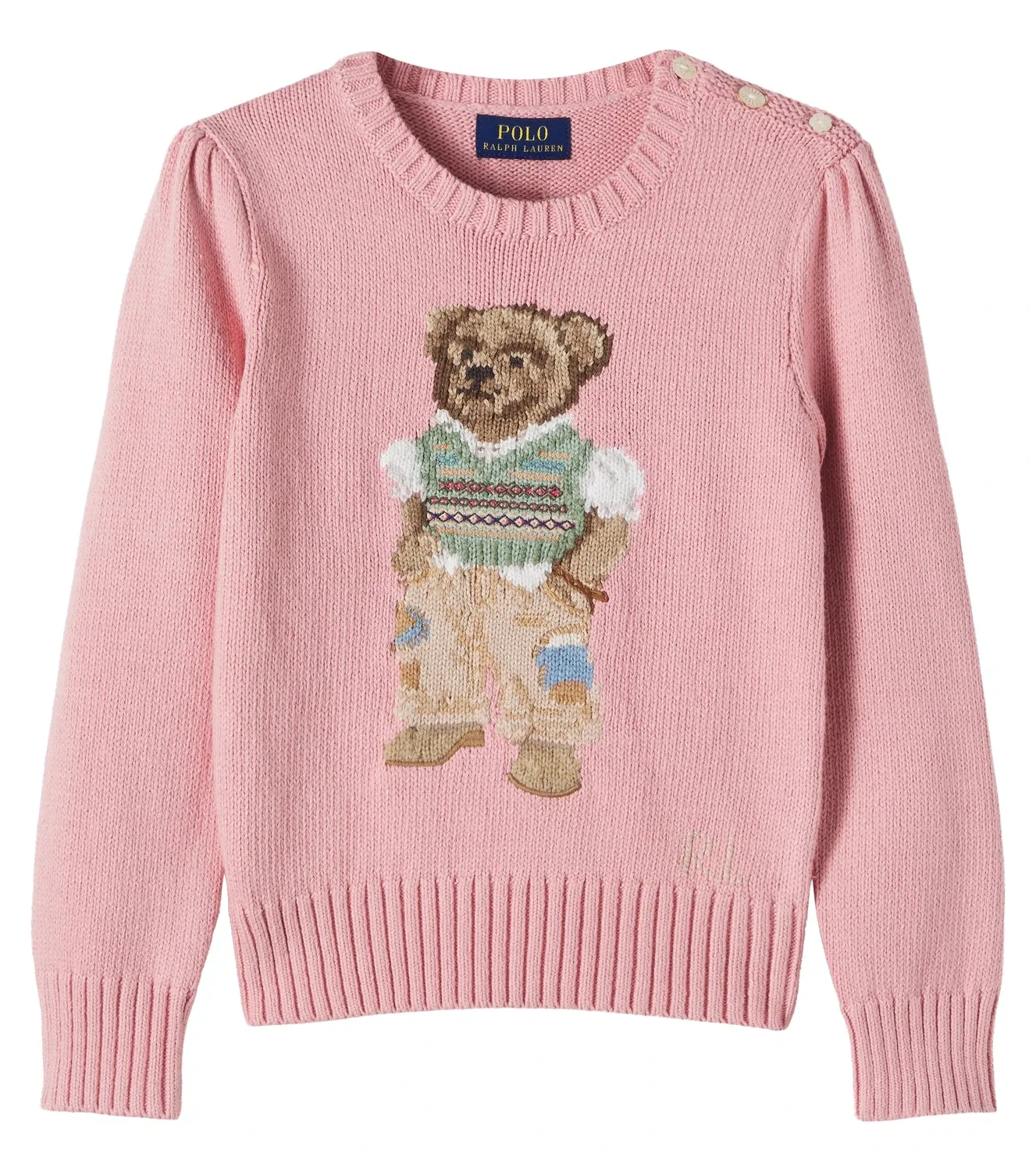 Свитшот с мишкой Polo Ralph Lauren Kids, розовый