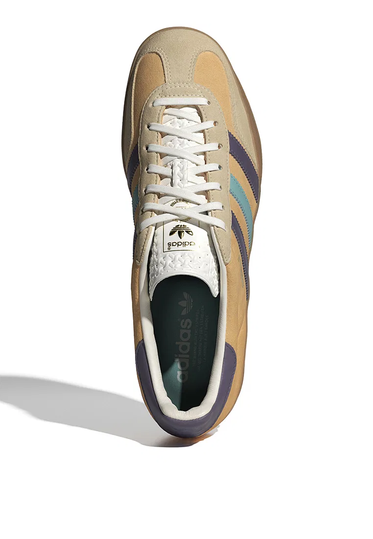 Кроссовки мужские, Gazelle Indoor, Adidas, белый/оранжевый/фиолетовый — фото 4