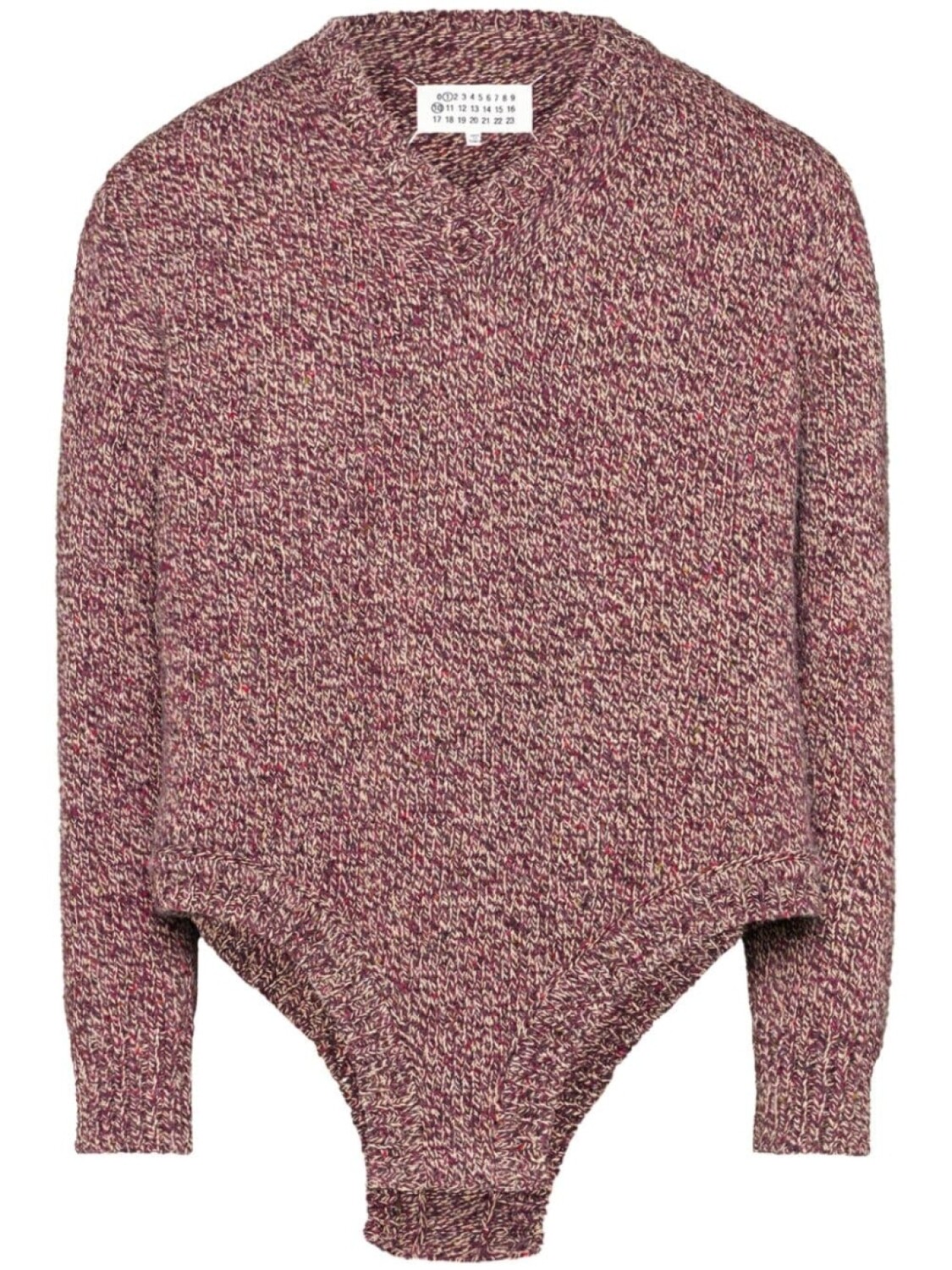 

Maison Margiela джемпер Bodysuit с V-образным вырезом, красный