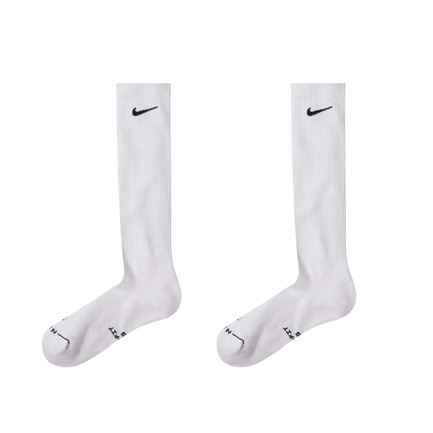 Комплект носков Nike Everyday Elevated, с высоким голенищем, 2 пары, White/Black