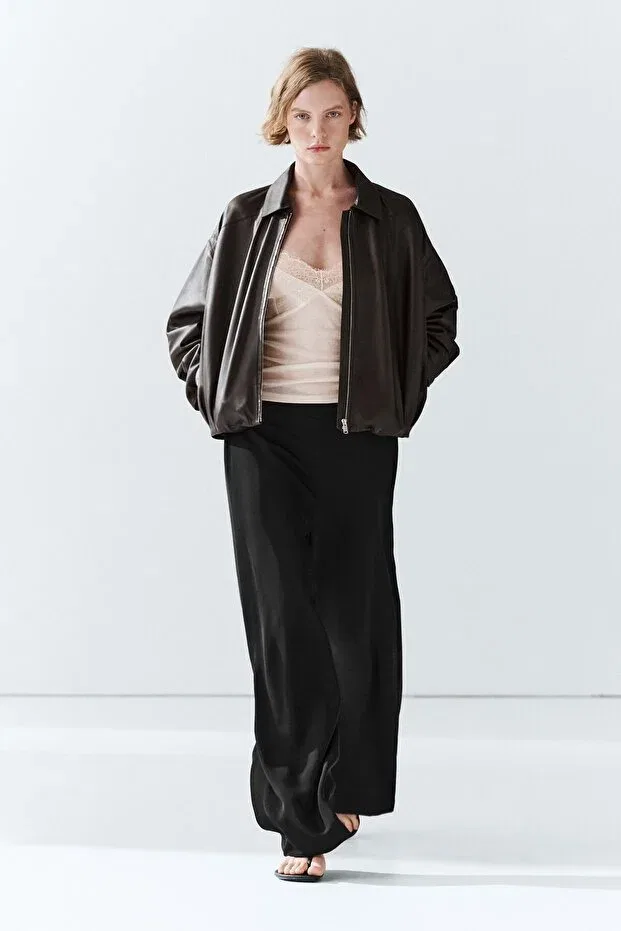 Женские брюки прямого кроя Massimo Dutti, Black