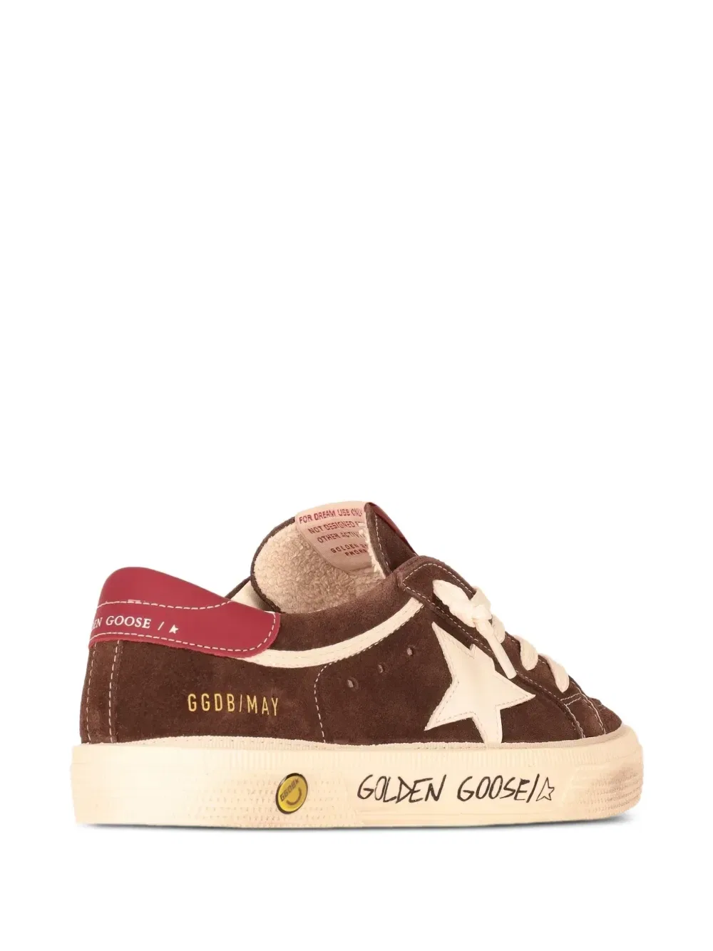 Кроссовки May со звездой-нашивкой Golden Goose Kids, коричневый — фото 4