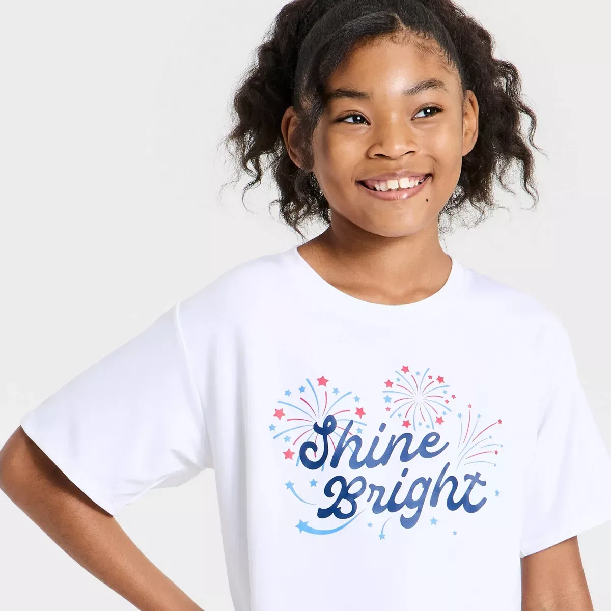 Детская футболка с принтом Fourth of July Graphic Active T-Shirt KIDS PERFORMANCE, White — фото 2
