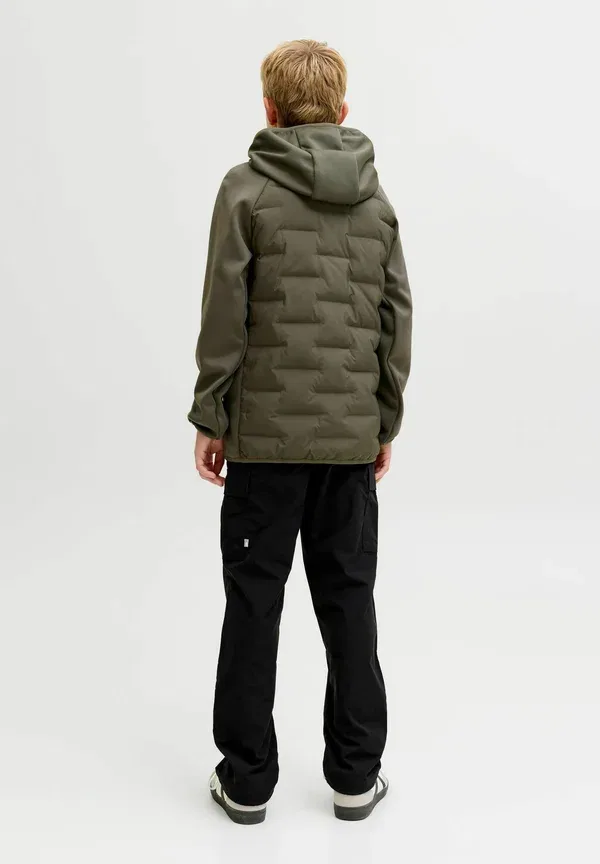 Гибридная куртка для подростков - куртка для активного отдыха Jack & Jones Junior, оливковый — фото 3