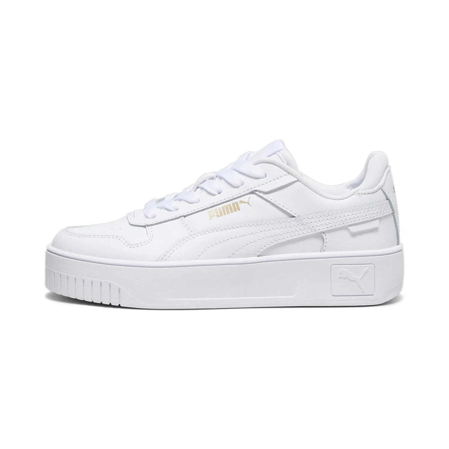 Детские кроссовки с перфорацией Carina Street Sneakers Puma, Weiss — фото 3