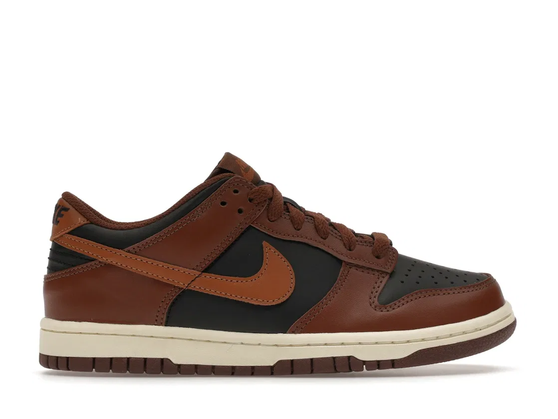 Детские кроссовки Lifestyle с принтом Nike Dunk Low Nike, Black/Cacao Wow/Coconut Milk/British Tan