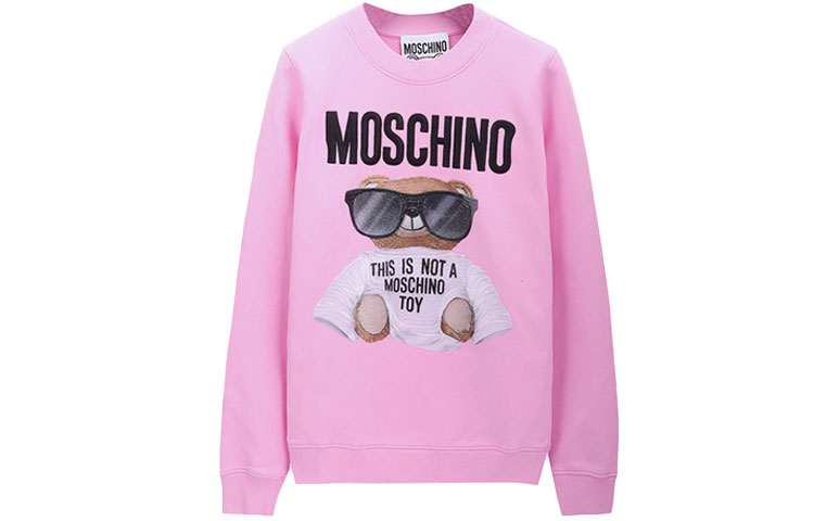 

MOSCHINO Розовая толстовка для женщин, Розовый, MOSCHINO Розовая толстовка для женщин