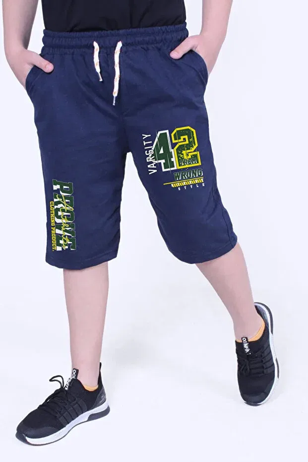 Детские шорты для мальчиков с принтом Prove Printed Panios Kids, Navy Blue — фото 2