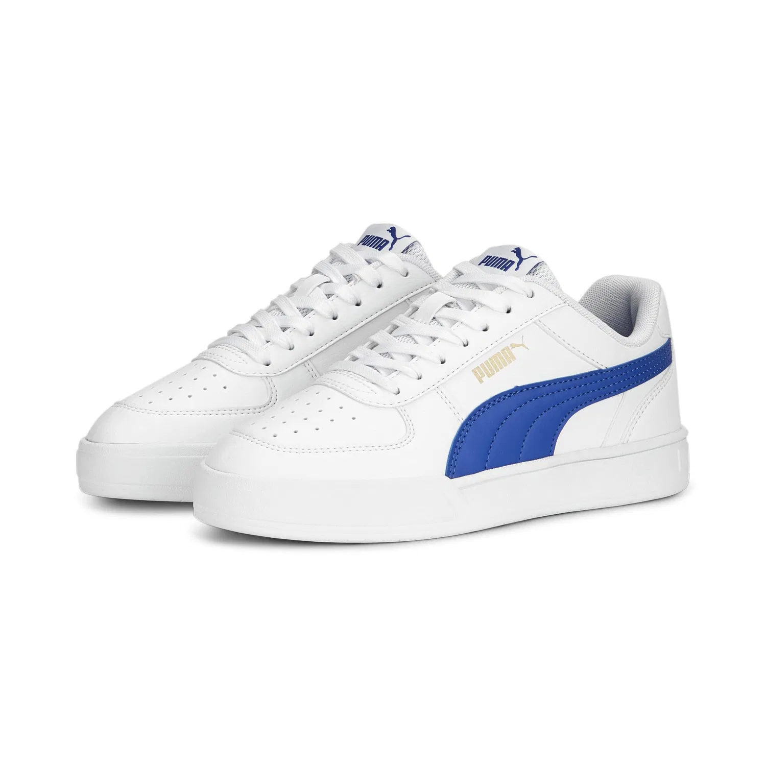 Детские кроссовки для мальчиков с синтетическим верхом Caven Jr PUMA PUMA White Royal Sapphire PUMA Gold — фото 2