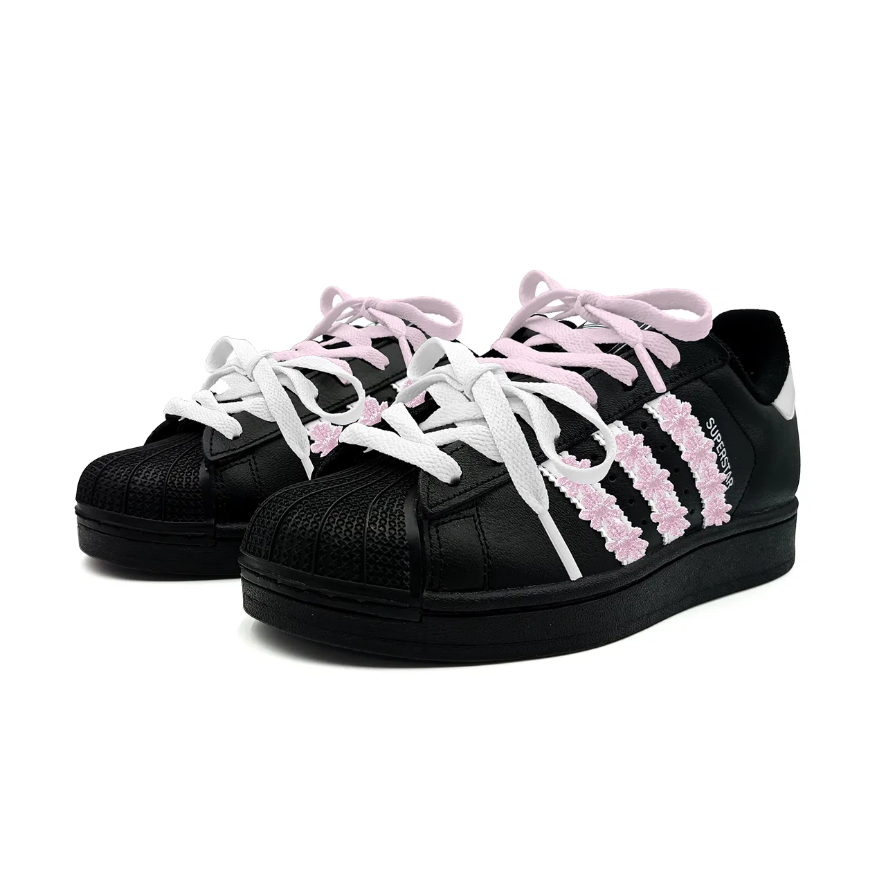 Кроссовки для скейтбординга Superstar 2, Adidas Originals, Black Pink — фото 4