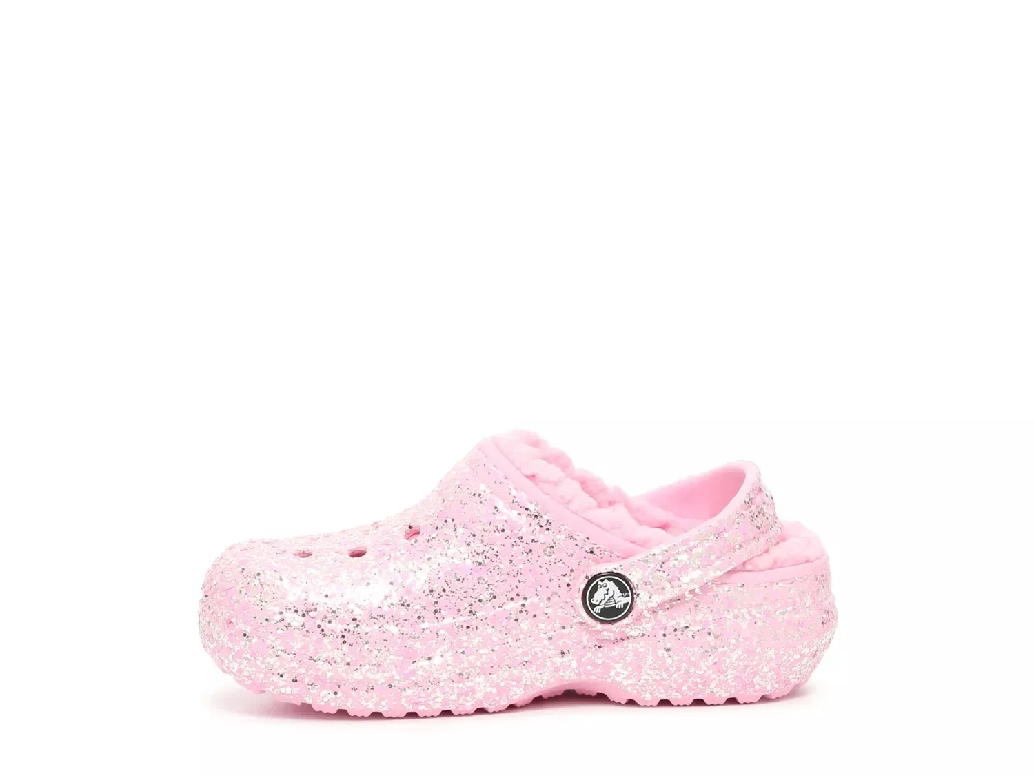 Клоги Classic Lined Glitter, Crocs, розовый — фото 3