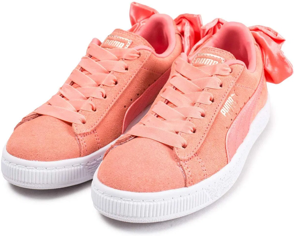 Детские кроссовки для девочек со шнуровкой PUMA, Pink — фото 4