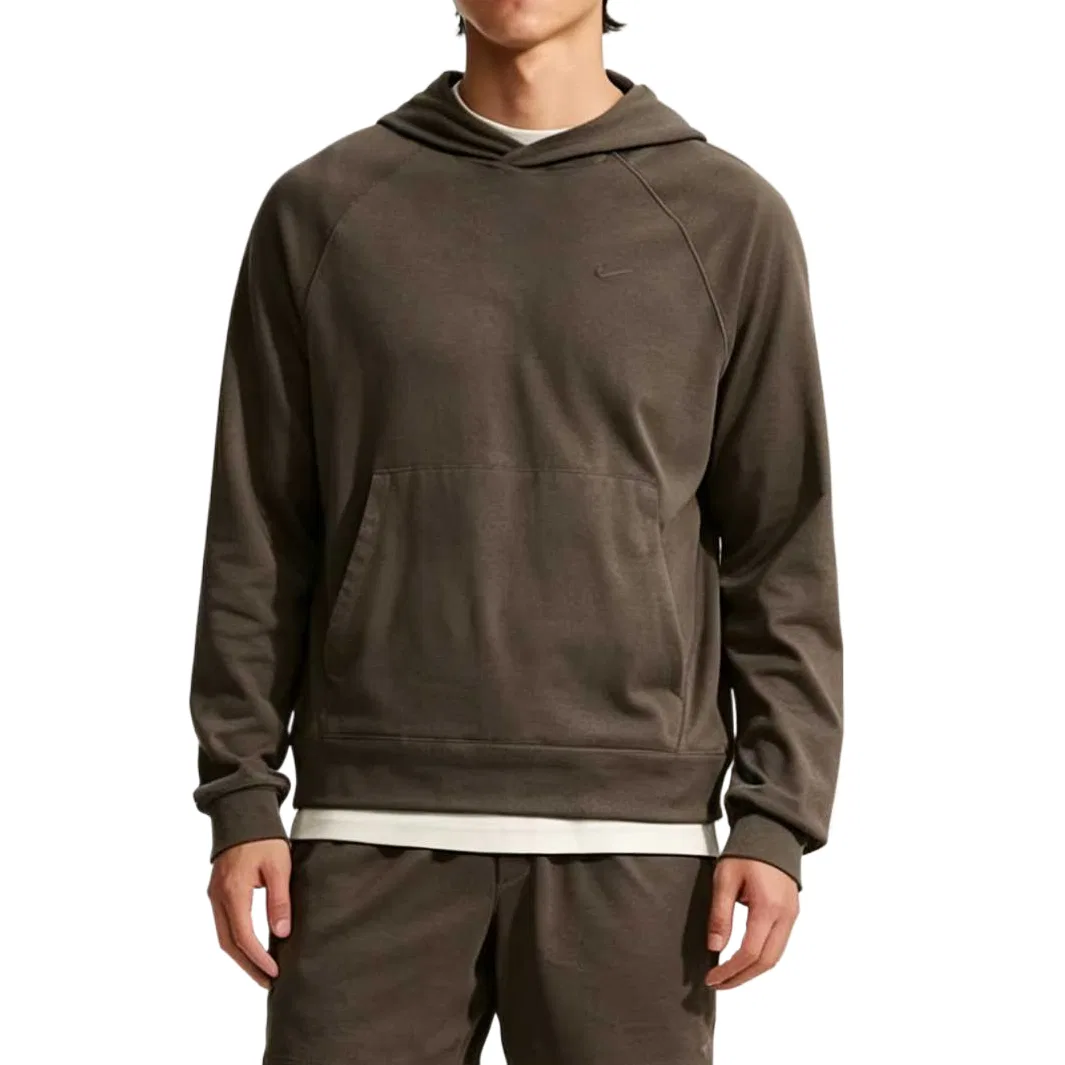 Мужская толстовка с капюшоном и длинным рукавом Dri FIT Primary Nike, Baroque Brown/Asphalt/Heather/Baroque Brown