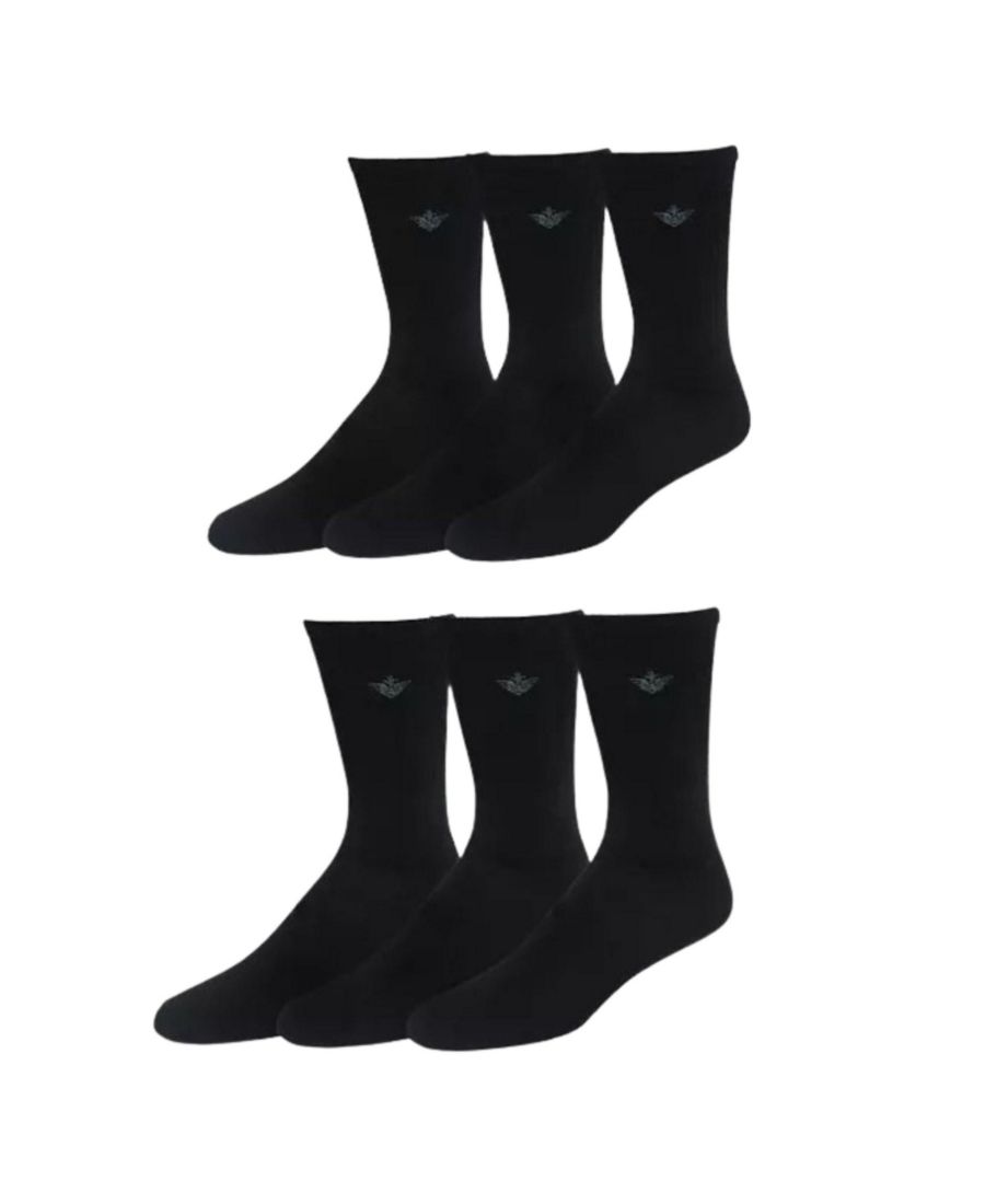 

Мужские спортивные носки - 6 пар, для занятий спортом и повседневной носки Dockers, Black