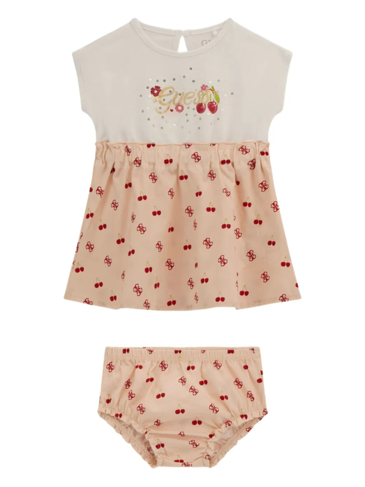 

Guess Kids детское платье с графическим принтом, белый