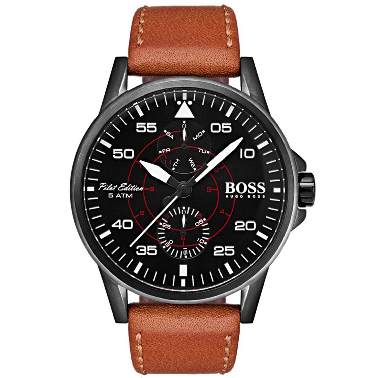 

Мужские часы Hugo Boss Pilot Aviator с черным циферблатом