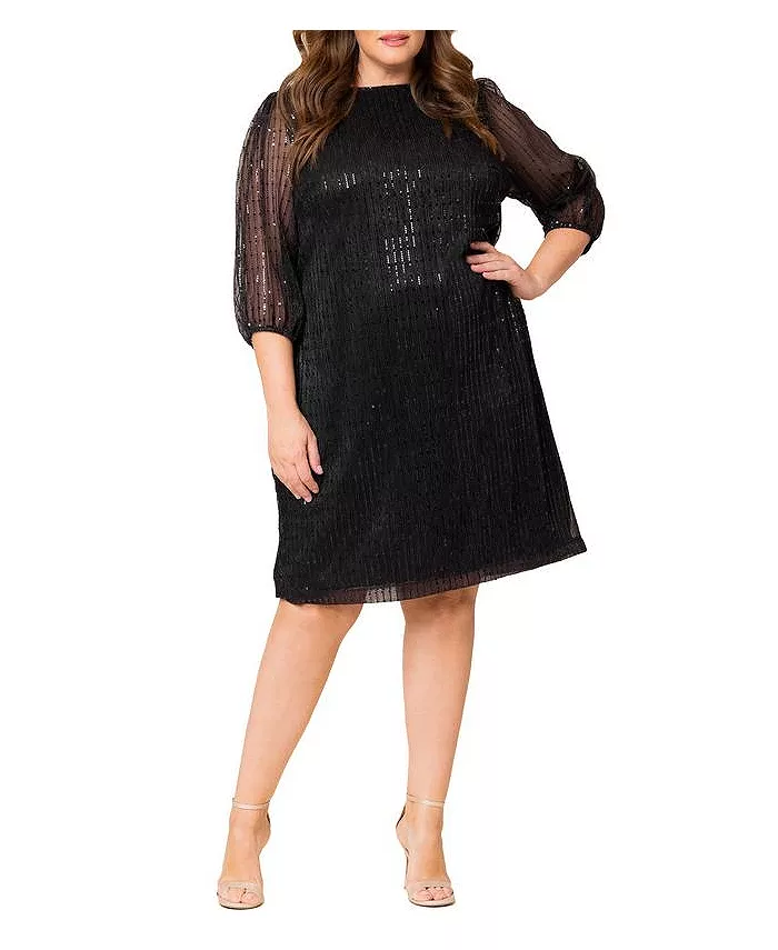 

Платье-футляр больших размеров с пайетками Kiyonna, черный