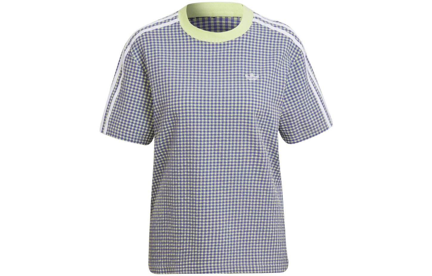 Футболка GINGHAM TEE женская синяя Adidas Originals