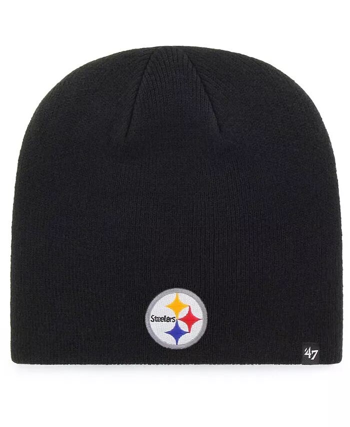 

Мужская черная вязаная шапка с логотипом Pittsburgh Steelers Primary '47 Brand