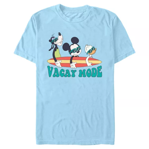 

Футболка с принтом «Микки Маус и его друзья» в режиме отпуска «Готов к серфингу» для мужчин Disney, голубой