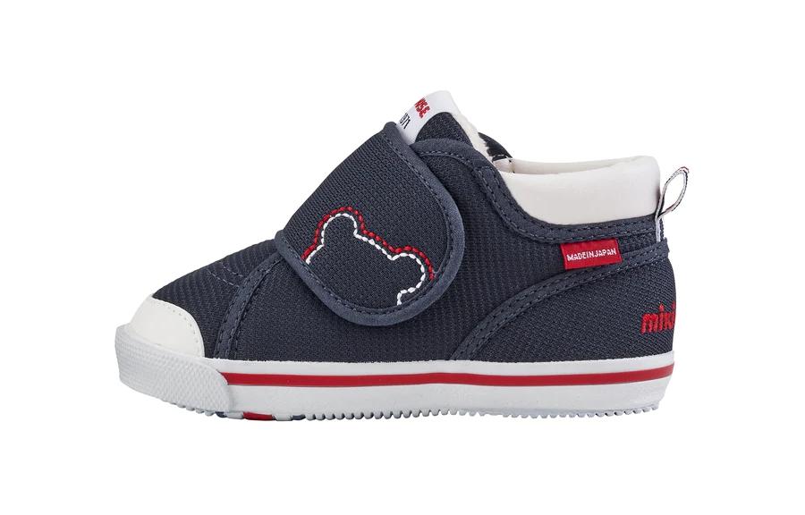 

Кроссовки с лого-аппликацией и тактильной застежкой MIKI HOUSE, синий