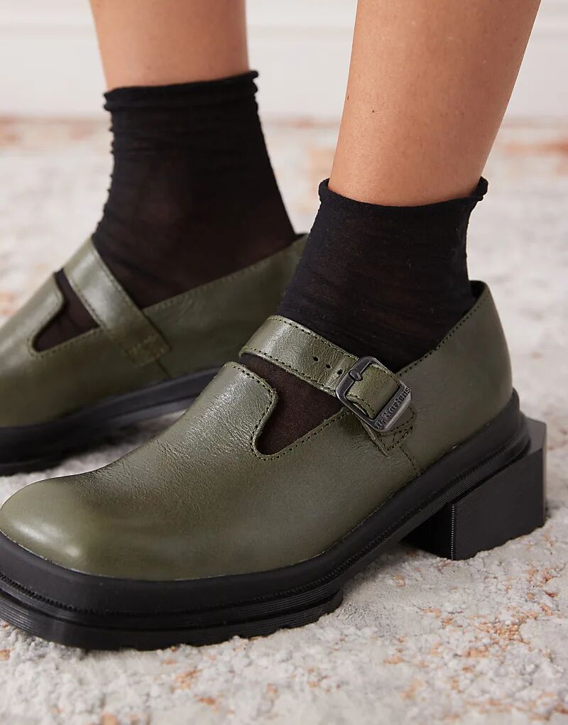 Туфли Dr Martens Maybole Mary Jane оливково-зеленого цвета — фото 3
