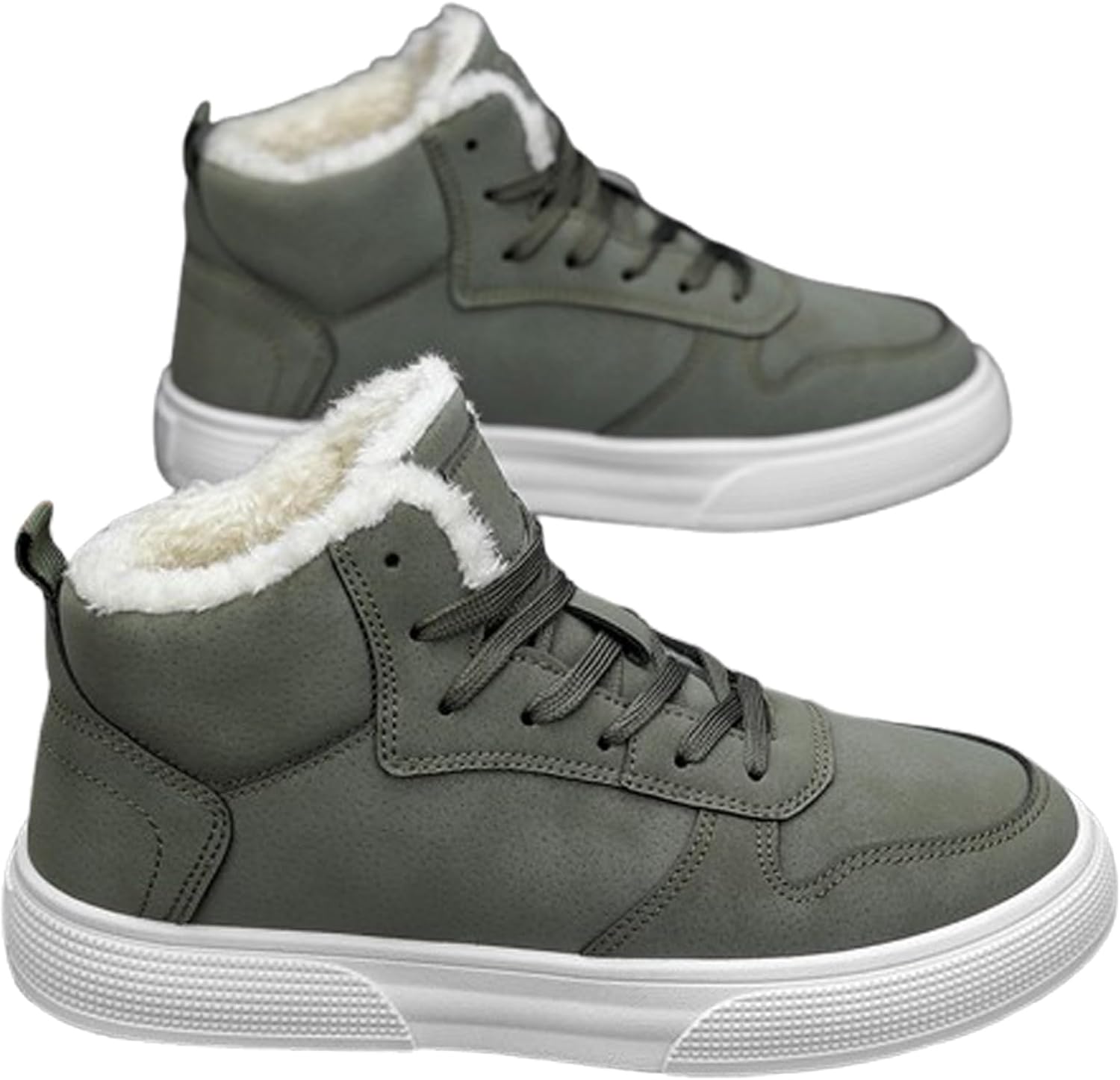 

Мужские зимние ботинки, теплые с флисовой подкладкой, противоскользящие для улицы Generic, зеленый