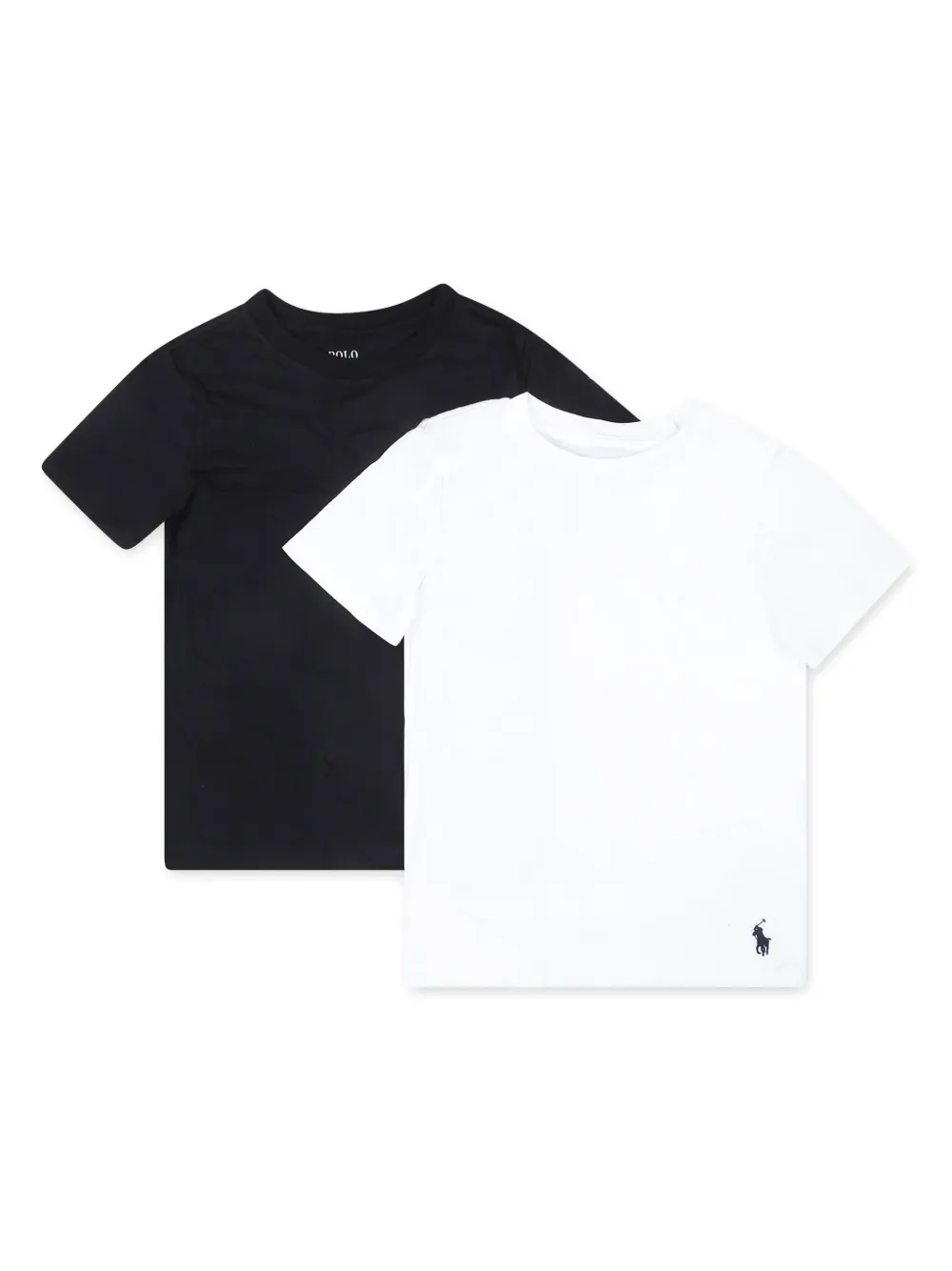 

Комплект из двух футболок с вышитым логотипом POLO RALPH LAUREN KIDS, черный