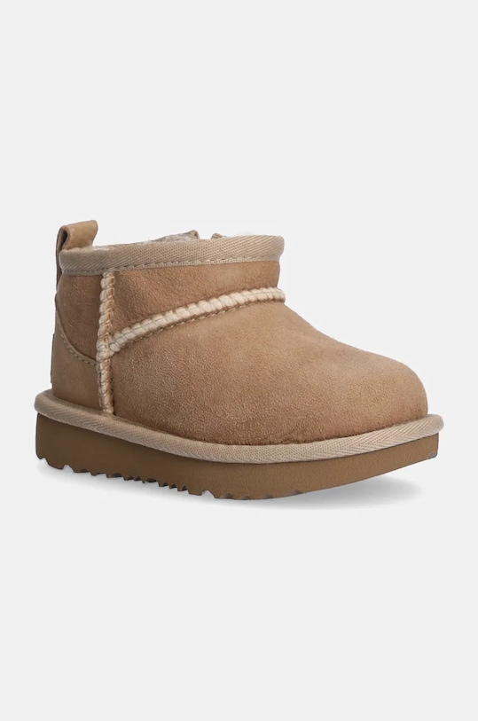 

Детские замшевые зимние ботинки T Classic Ultra Mini Ugg, бежевый