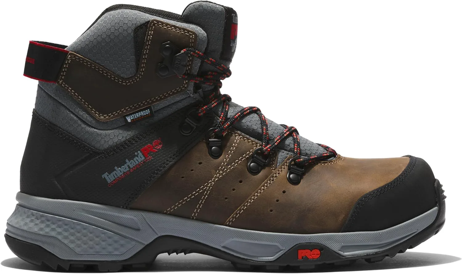 Мужские рабочие ботинки Timberland PRO Switchback с композитным носком, водонепроницаемые, высота 6 дюймов, красный — фото 2