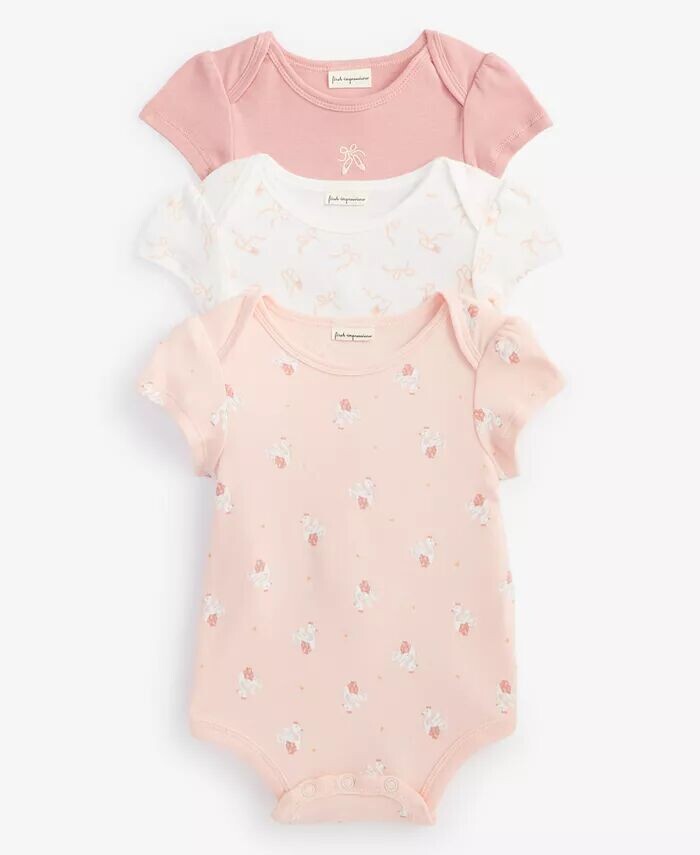 

Боди Tiny Dancer для маленьких девочек, набор из 3 штук, создано для Macy's First Impressions, белый