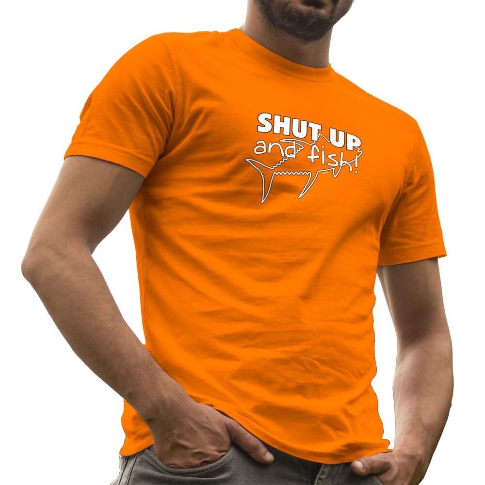 

Футболка Kruskis Shut Up And Fish, оранжевый