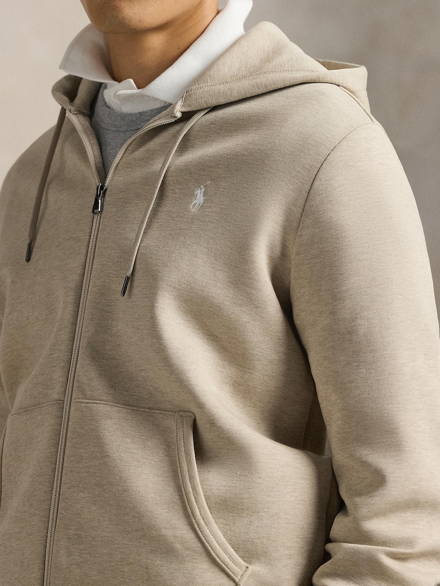 Толстовка с капюшоном на молнии Polo Ralph Lauren, бежевый — фото 2