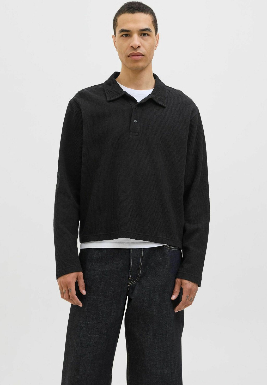 

Рубашка поло Long sleeved top Jack & Jones, черный