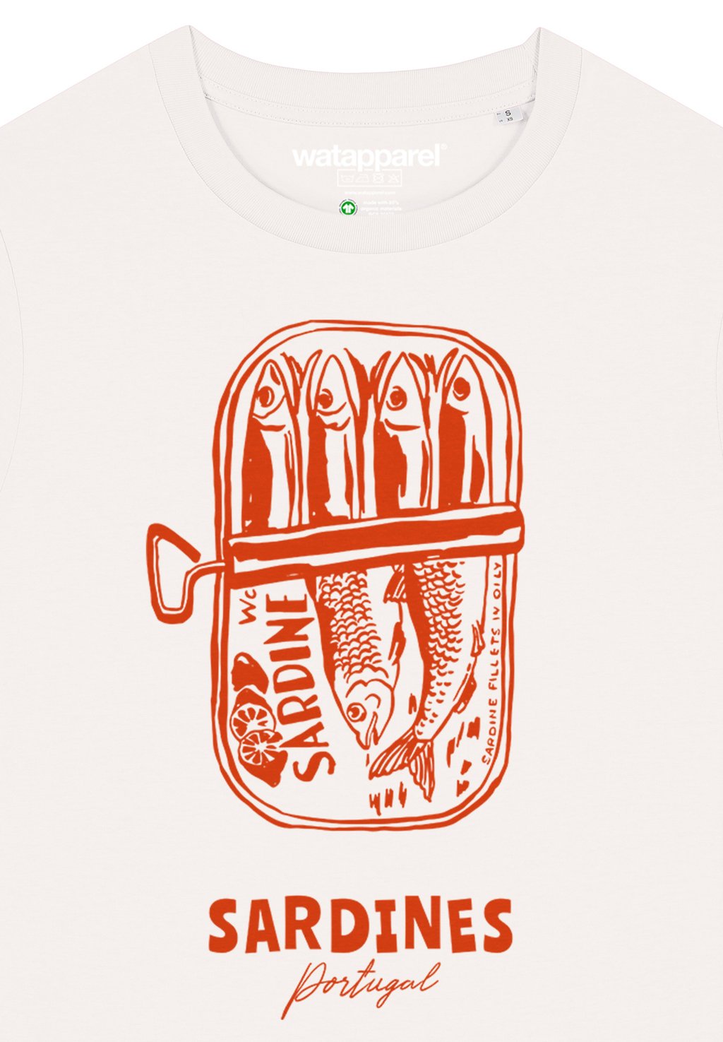 

Футболка с принтом SARDINES PORTUGAL watapparel, белый