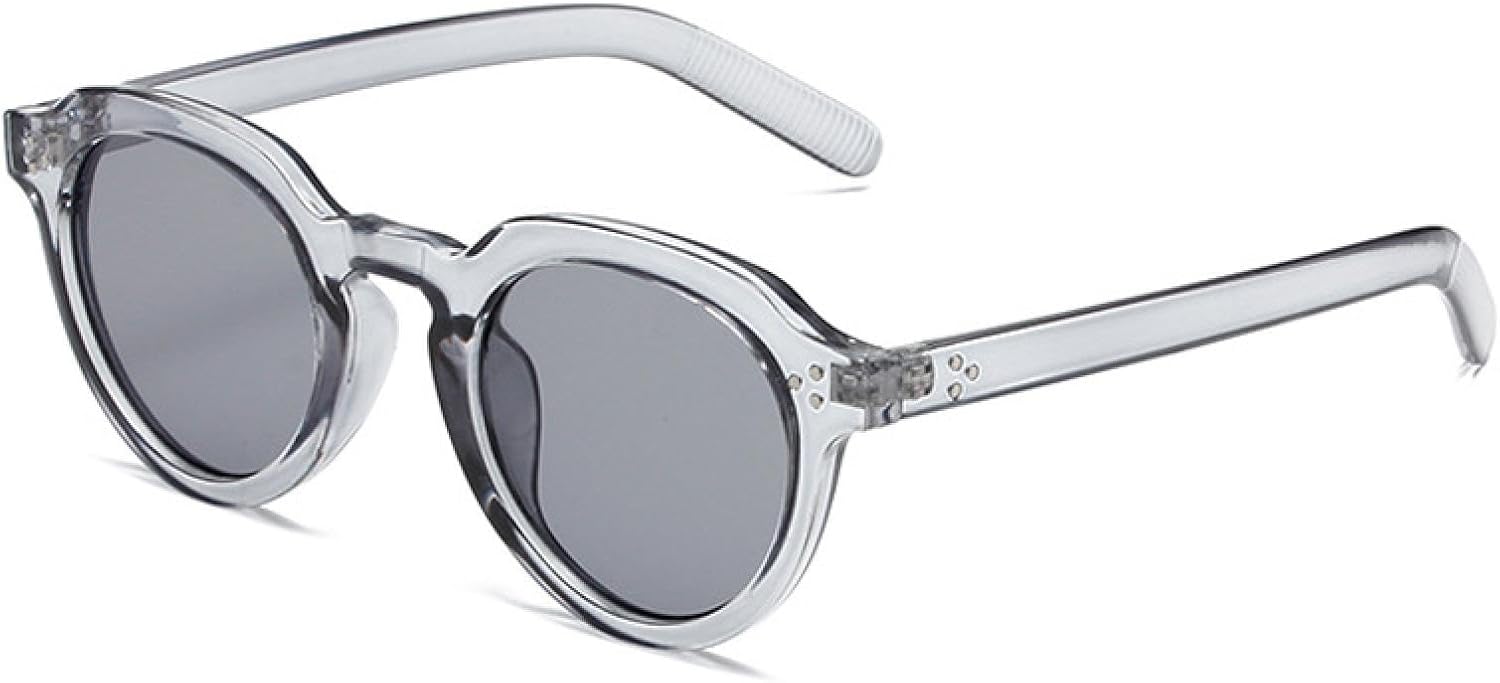 

Овальные солнцезащитные очки для женщин, модные, прозрачные, конфетного цвета, с защитой от УФ-излучения UV400, ретро, ​​с заклепками, для мужчин, в стиле панк TVTBBVV, Gray Light Gray