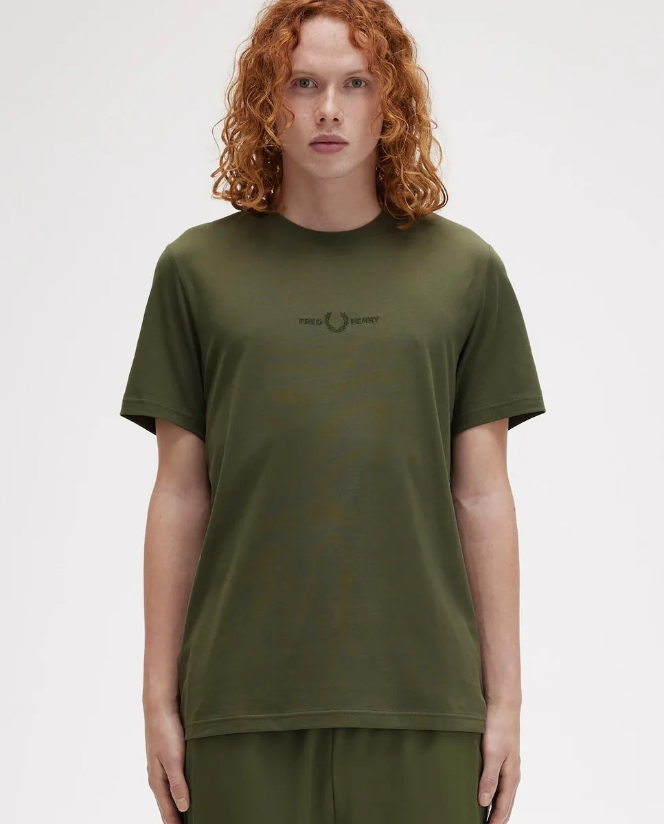 

Футболка мужская с короткими рукавами и круглым вырезом Fred Perry, хаки