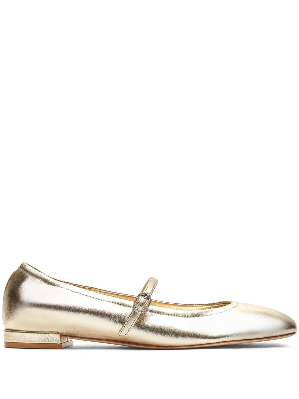 Балетки Claris с кристаллами Stuart Weitzman, золотой
