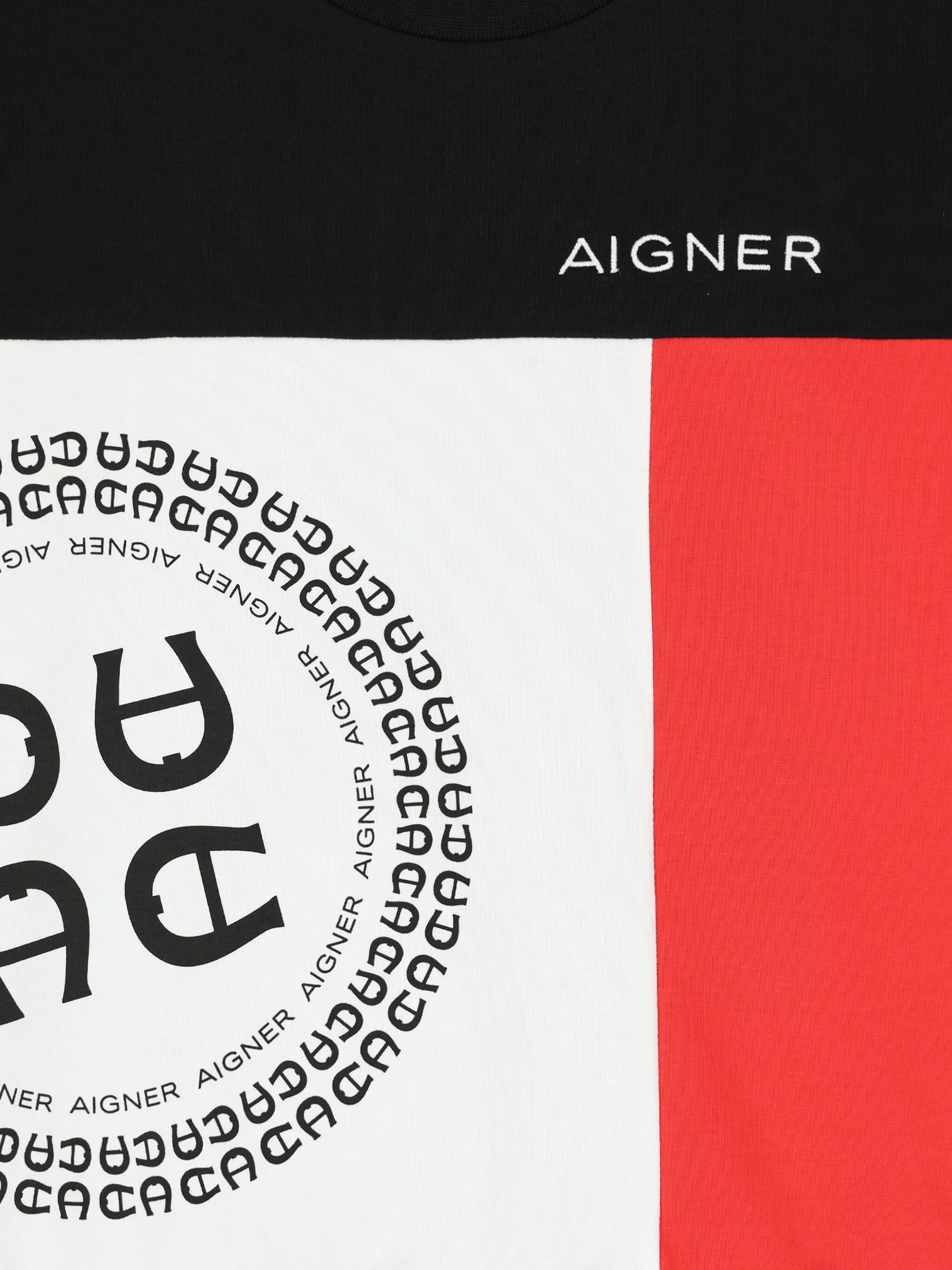 Толстовка в стиле колор-блок с логотипом Aigner Kids, черный — фото 3