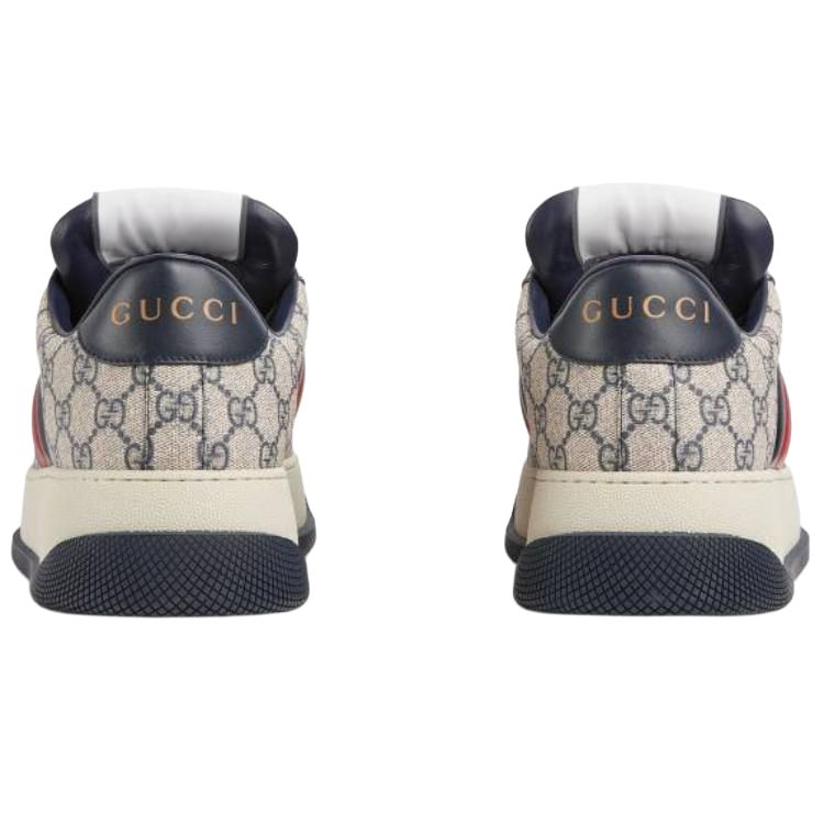 Скринер низкие скейтерские кроссовки мужские бежевый GUCCI — фото 4