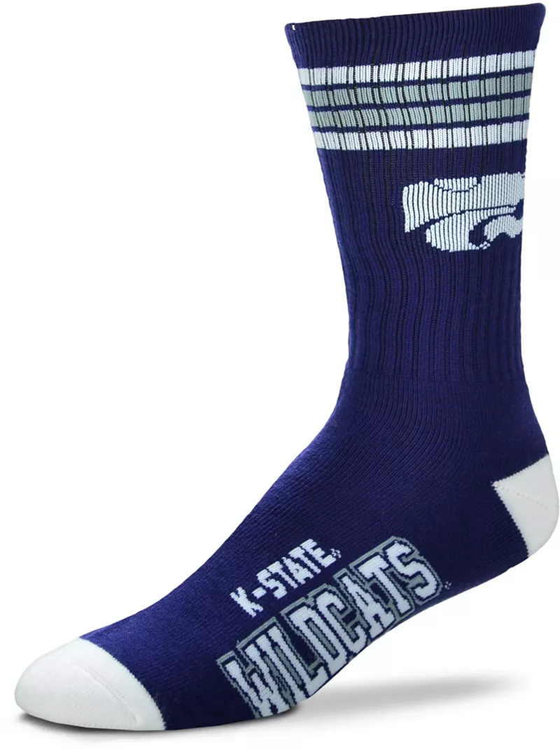 

Носки Deuce Crew с 4 полосками для босых ног Kansas State Wildcats For Bare Feet